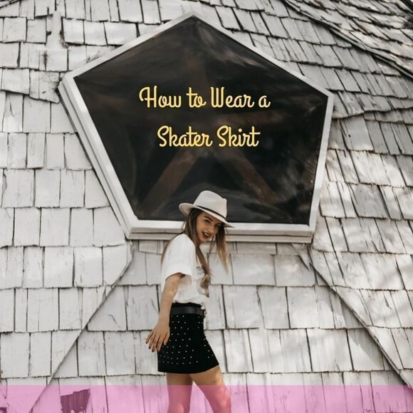 CANDIE'S CHEVRON FAUX‎ SUEDE SKATER SKIRT - Picture 6 of 7